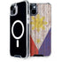 Philippines Flag Dark Wood iPhone 14 Plus MagSafe Case